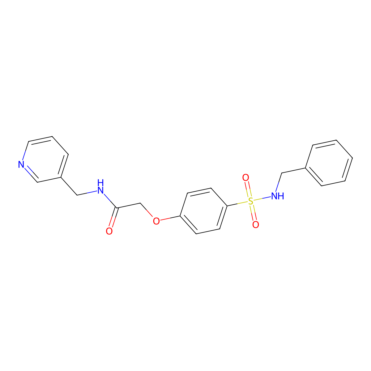 2-(4-Benzylsulfamoyl-phenoxy)-N-pyridin-3-ylmethyl-acetamide molecular structure, CAS 700850-08-4