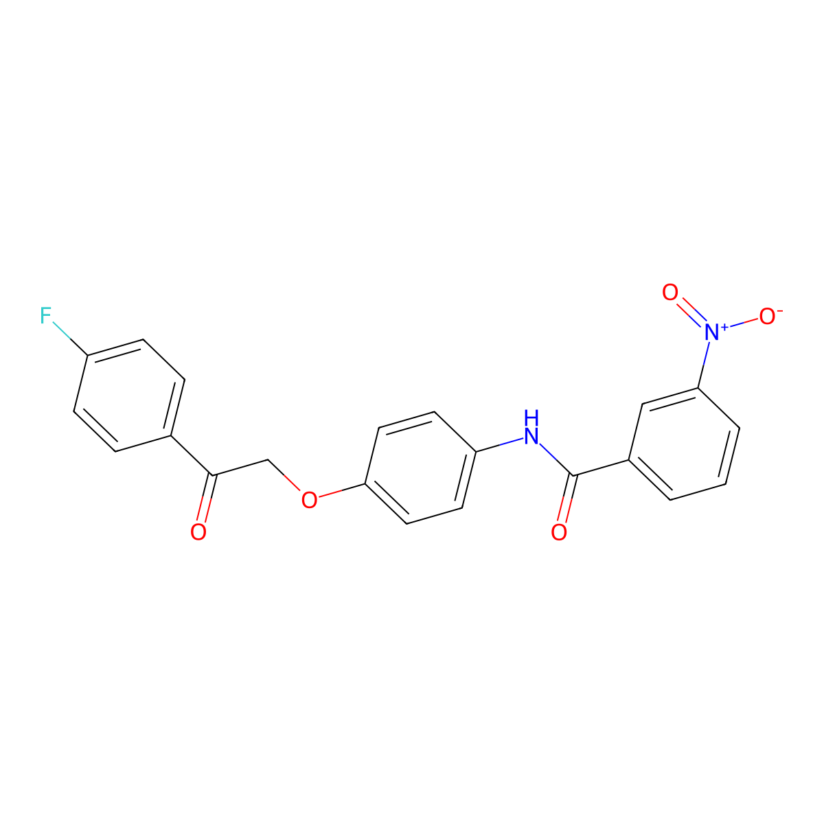 N-[4-[2-(4-fluorophenyl)-2-oxoethoxy]phenyl]-3-nitrobenzamide molecular structure, CAS 700850-27-7