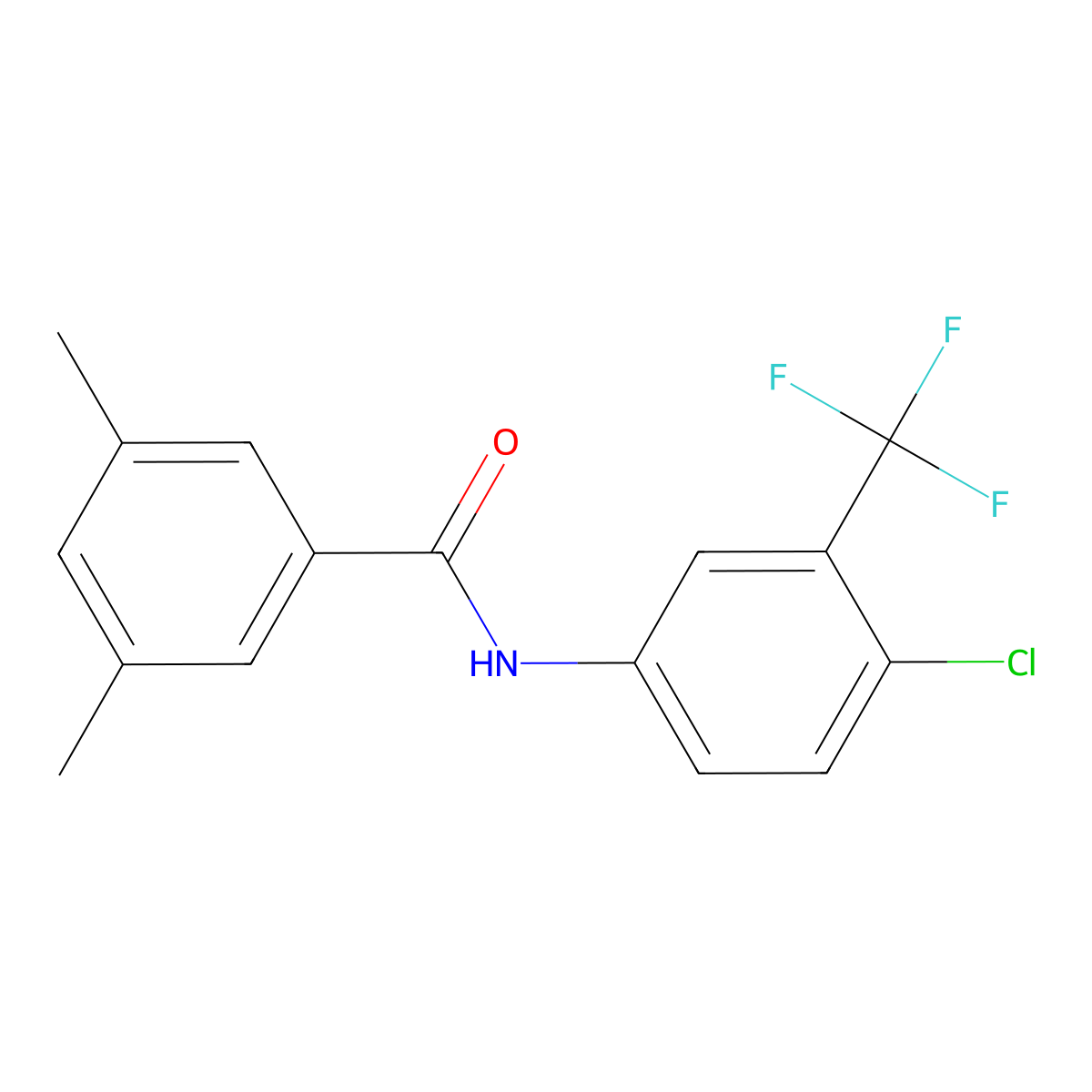 N-[4-chloro-3-(trifluoromethyl)phenyl]-3,5-dimethylbenzamide molecular structure, CAS 700850-40-4
