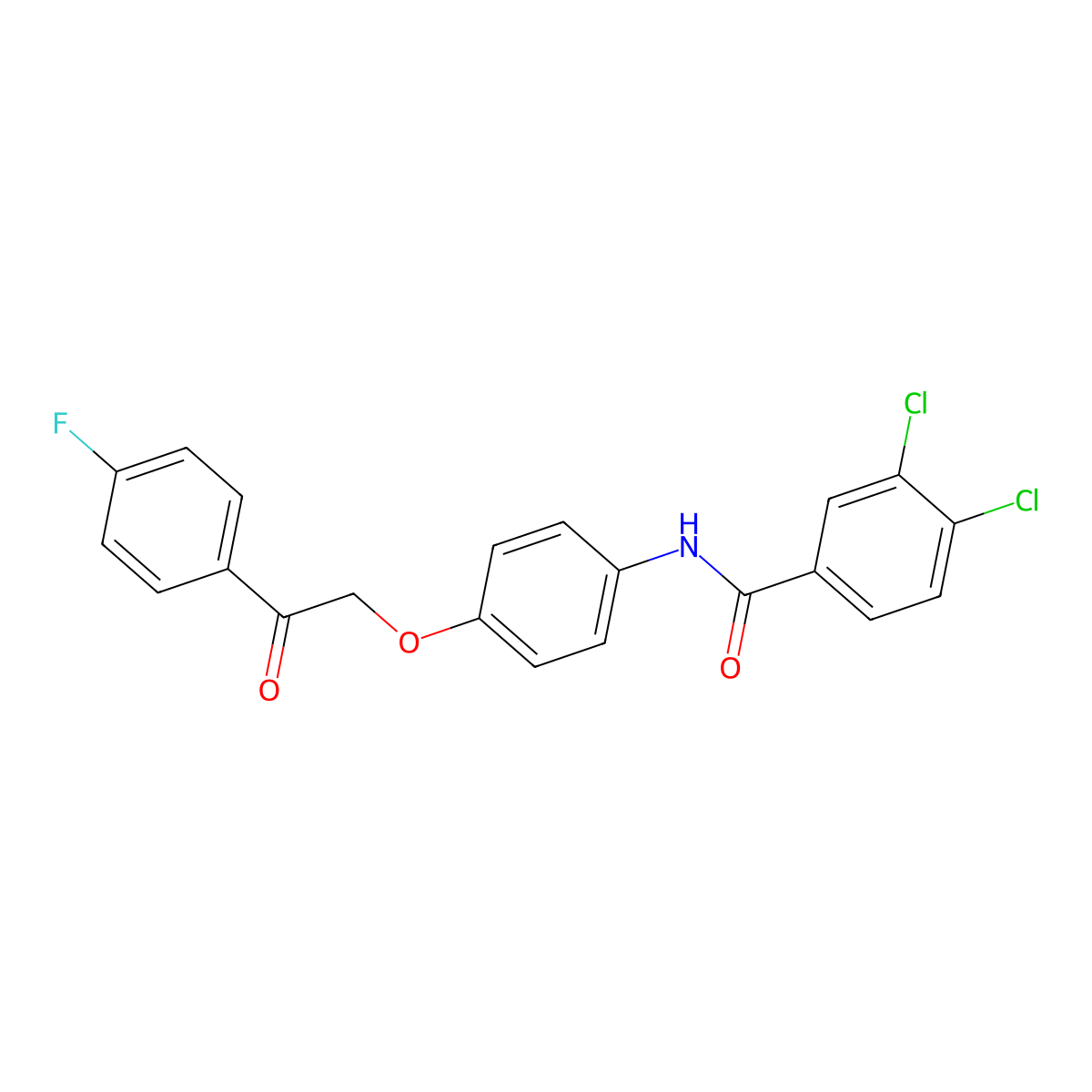 3,4-dichloro-N-[4-[2-(4-fluorophenyl)-2-oxoethoxy]phenyl]benzamide molecular structure, CAS 700850-96-0