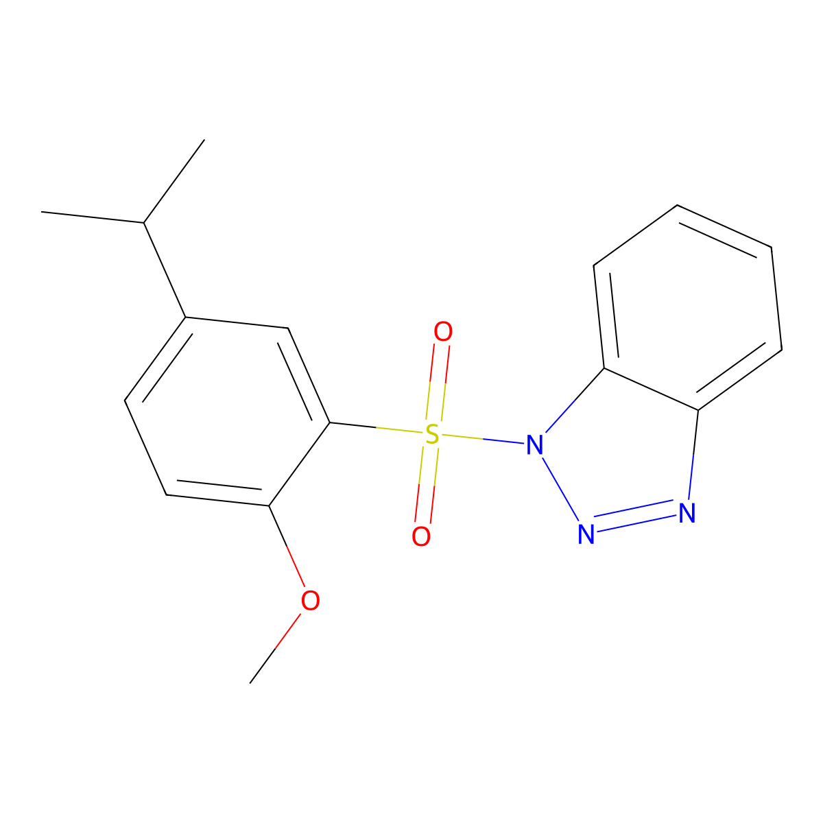 1-(2-Methoxy-5-propan-2-ylphenyl)sulfonylbenzotriazole molecular structure, CAS 700851-01-0