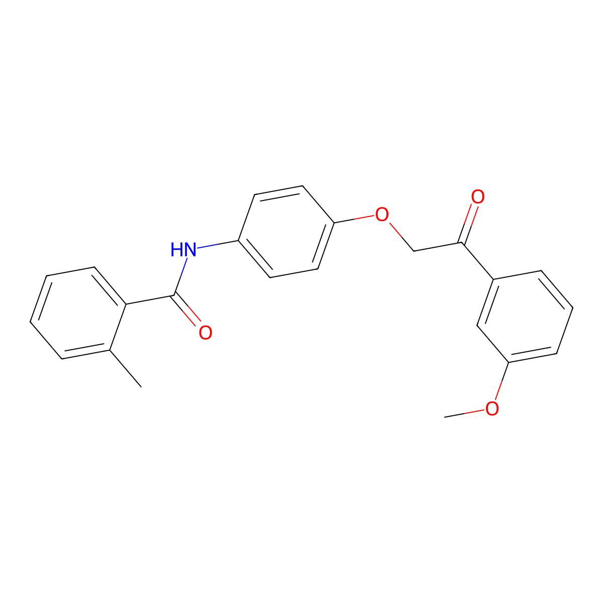N-[4-[2-(3-methoxyphenyl)-2-oxoethoxy]phenyl]-2-methylbenzamide molecular structure, CAS 700851-24-7
