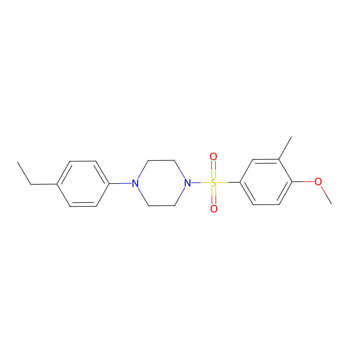 1-(4-Ethylphenyl)-4-(4-methoxy-3-methylphenyl)sulfonylpiperazine molecular structure, CAS 700851-40-7