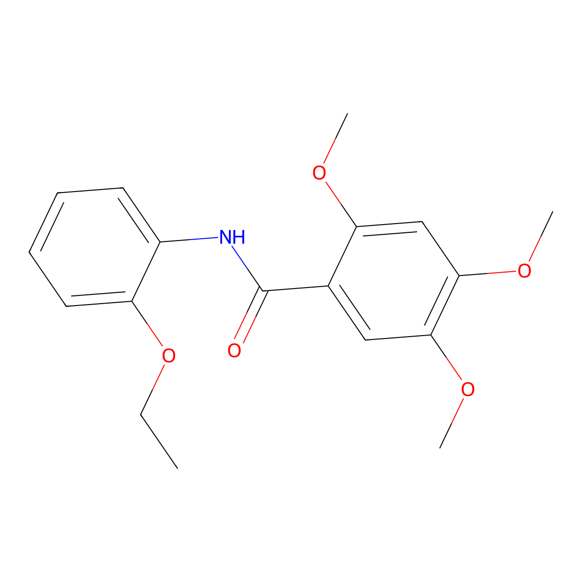N-(2-ethoxyphenyl)-2,4,5-trimethoxybenzamide molecular structure, CAS 700851-45-2