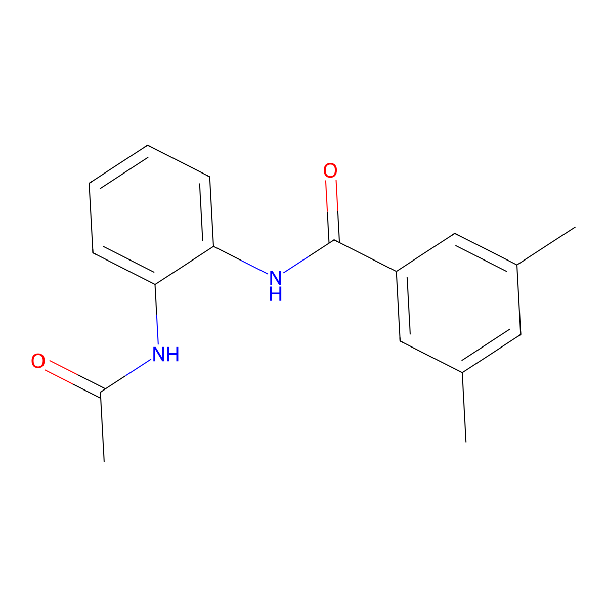 N-(2-acetamidophenyl)-3,5-dimethylbenzamide molecular structure, CAS 700851-69-0