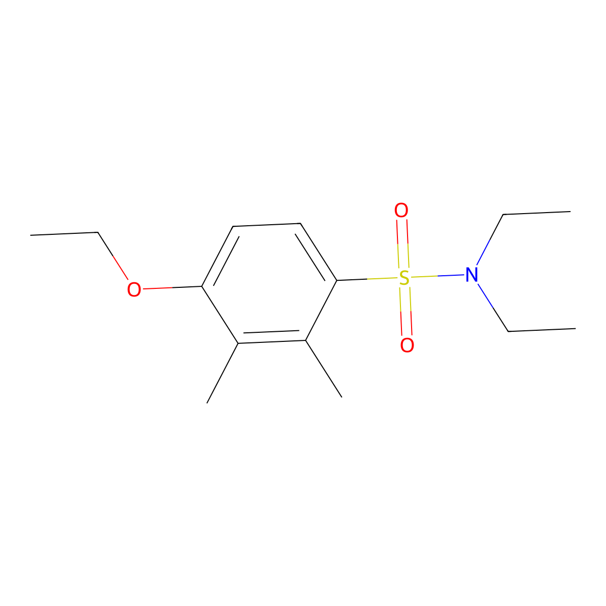 4-ethoxy-N,N-diethyl-2,3-dimethylbenzenesulfonamide molecular structure, CAS 700851-78-1
