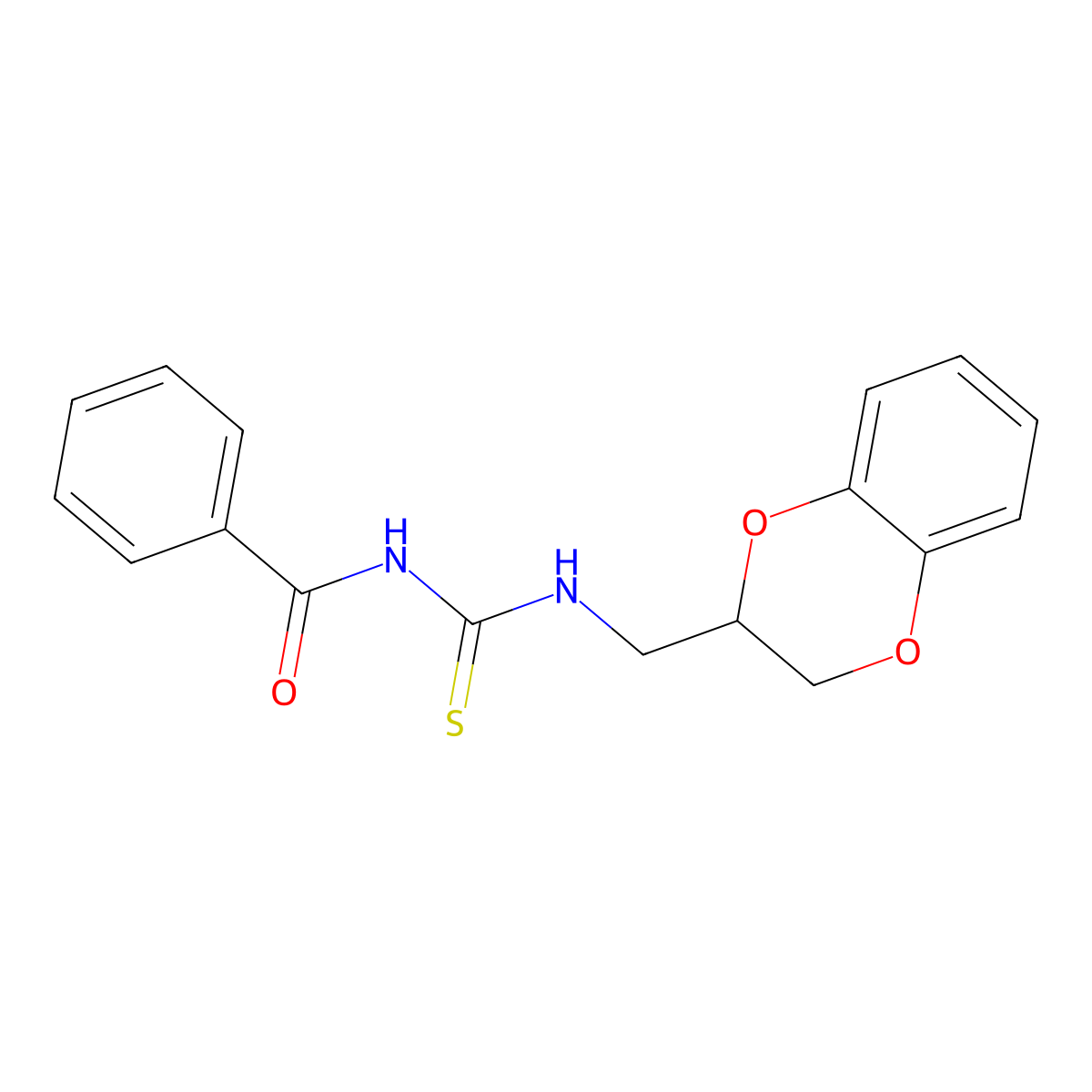 N-(2,3-dihydro-1,4-benzodioxin-3-ylmethylcarbamothioyl)benzamide molecular structure, CAS 700852-05-7