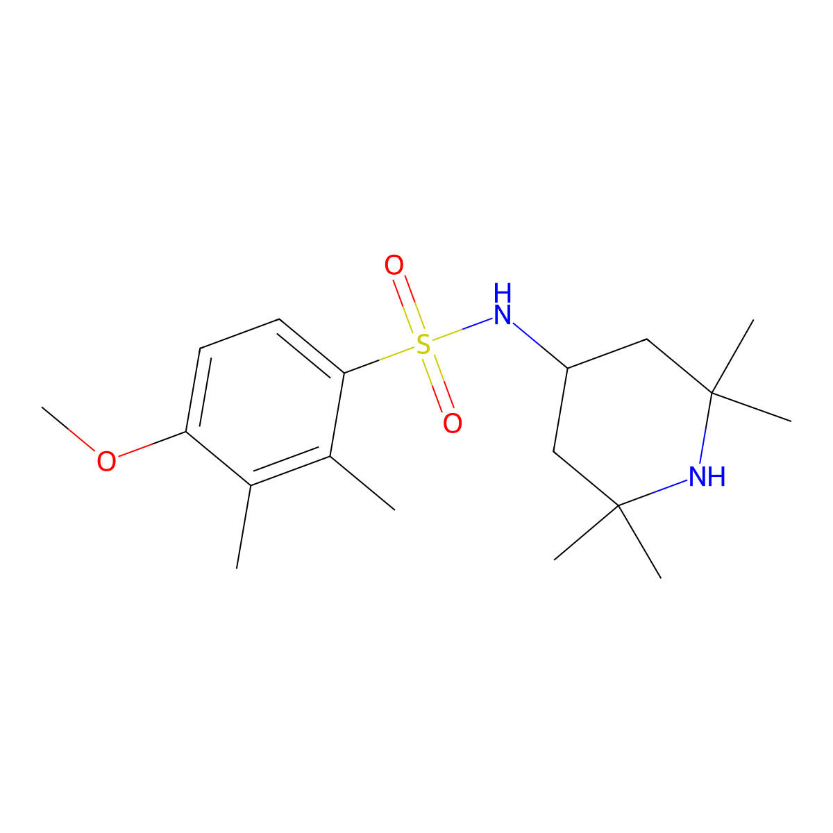 4-methoxy-2,3-dimethyl-N-(2,2,6,6-tetramethyl-4-piperidinyl)benzenesulfonamide molecular structure, CAS 700852-06-8