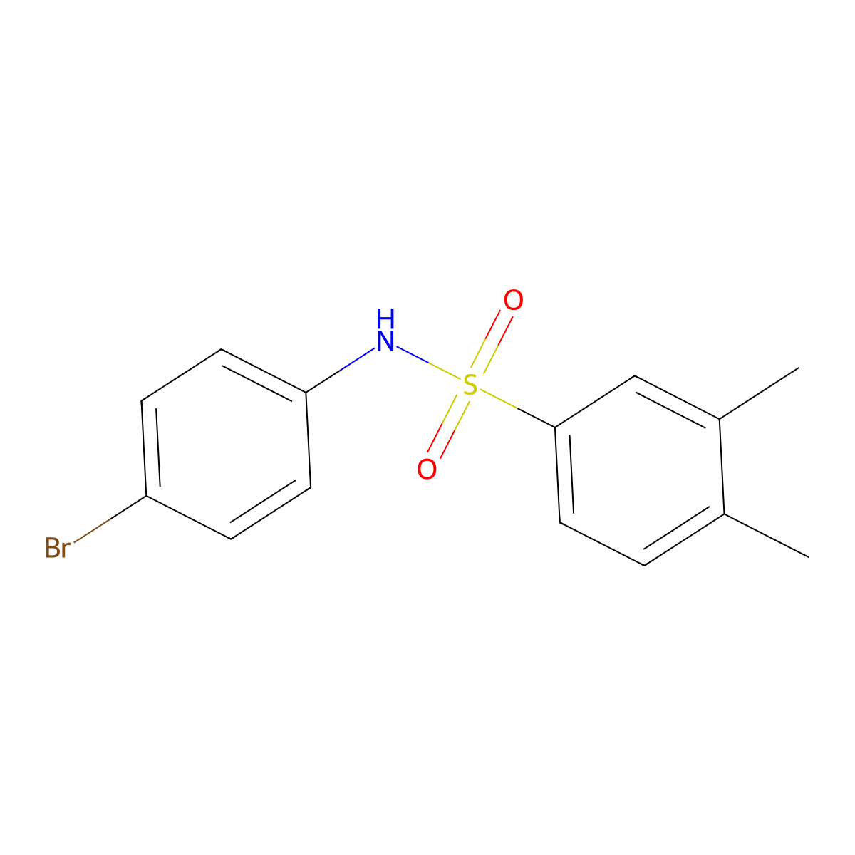 N-(4-bromophenyl)-3,4-dimethylbenzenesulfonamide molecular structure, CAS 700852-22-8