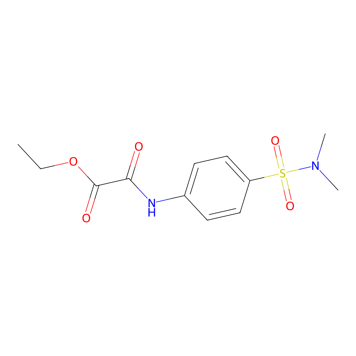 Ethyl {4-[(dimethylamino)sulfonyl]anilino}(oxo)acetate molecular structure, CAS 700852-42-2