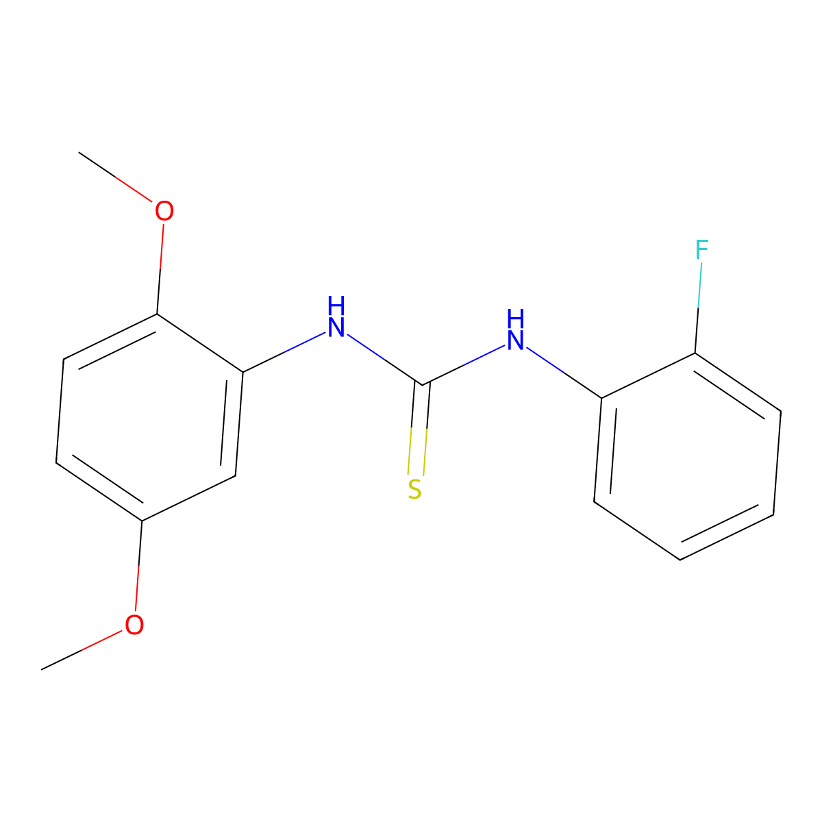 1-(2,5-Dimethoxyphenyl)-3-(2-fluorophenyl)thiourea molecular structure, CAS 700852-54-6