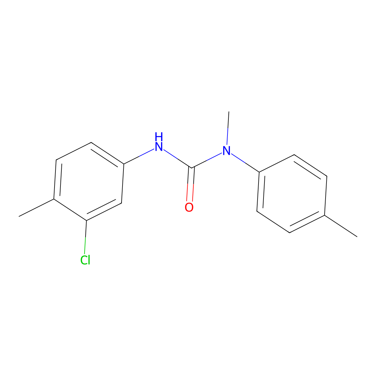 3-(3-Chloro-4-methylphenyl)-1-methyl-1-(4-methylphenyl)urea molecular structure, CAS 700852-66-0
