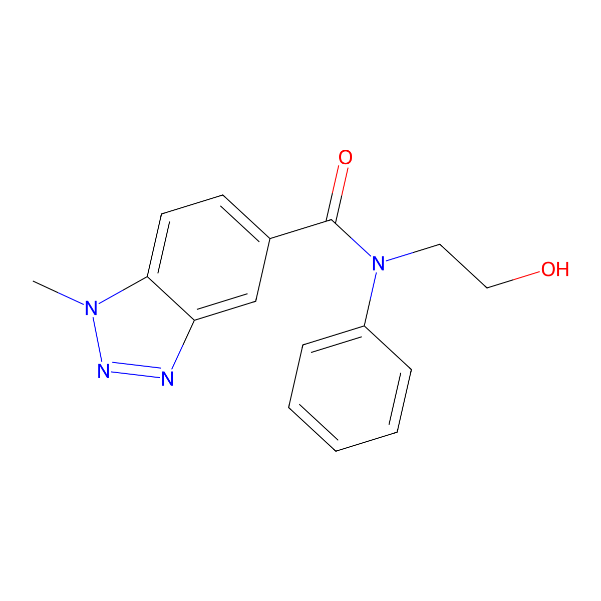 N-(2-hydroxyethyl)-1-methyl-N-phenylbenzotriazole-5-carboxamide molecular structure, CAS 700852-88-6