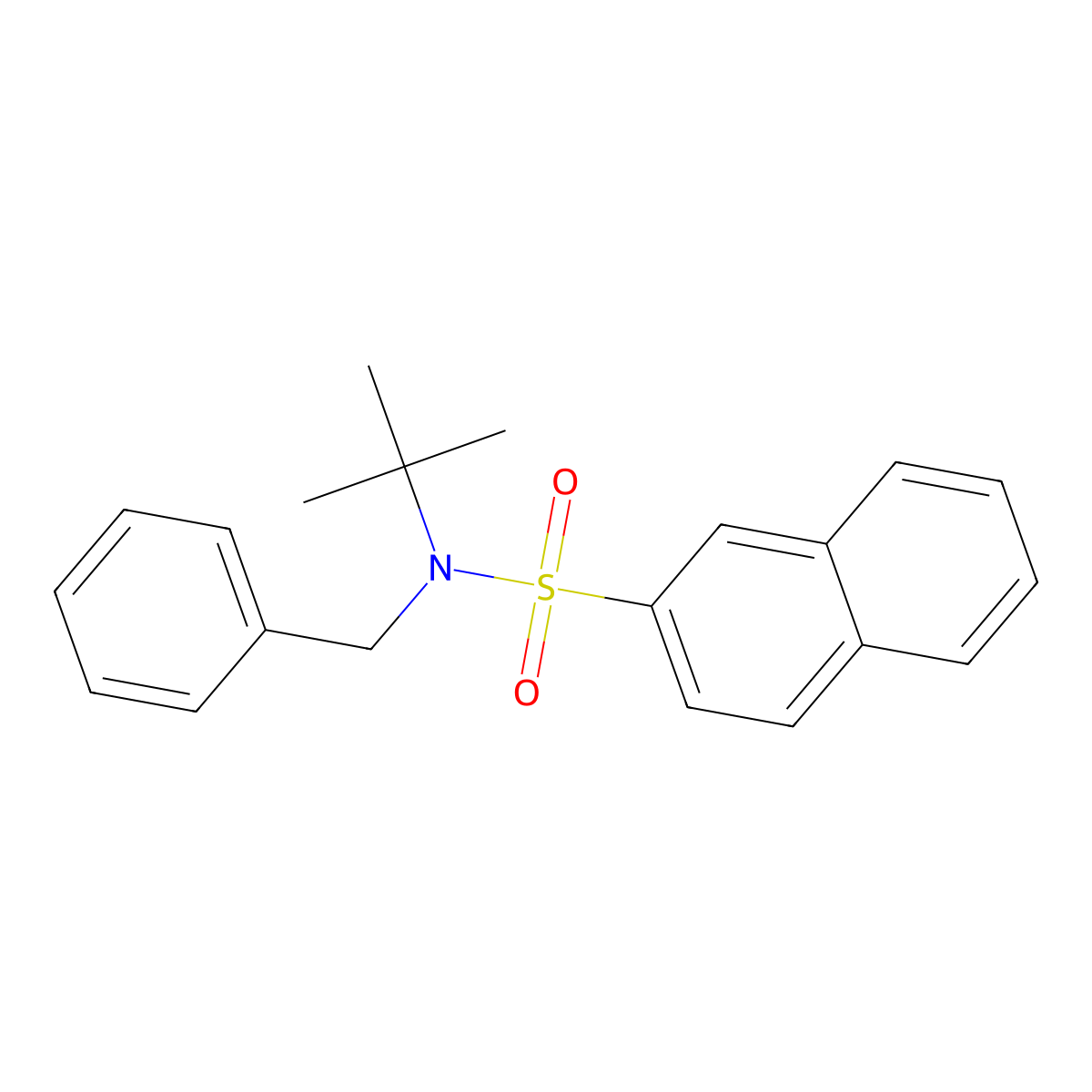 N-benzyl-N-tert-butylnaphthalene-2-sulfonamide molecular structure, CAS 700853-02-7