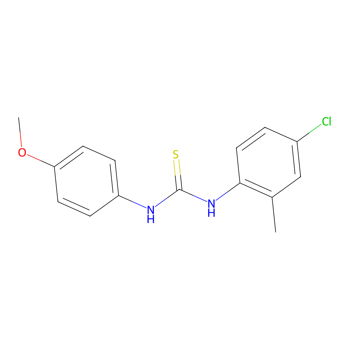 1-(4-Chloro-2-methylphenyl)-3-(4-methoxyphenyl)thiourea molecular structure, CAS 700853-13-0