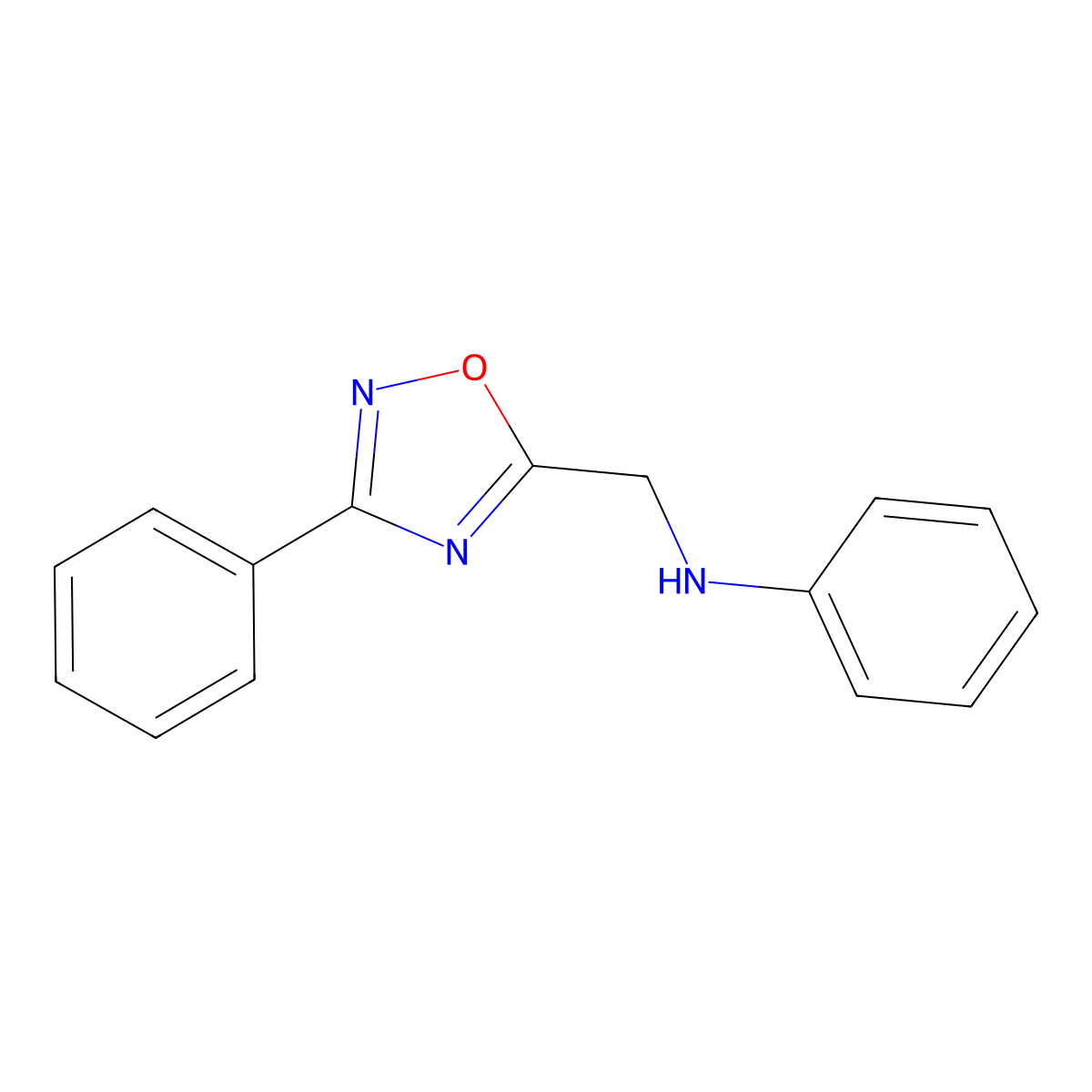N-[(3-phenyl-1,2,4-oxadiazol-5-yl)methyl]aniline molecular structure, CAS 700853-18-5