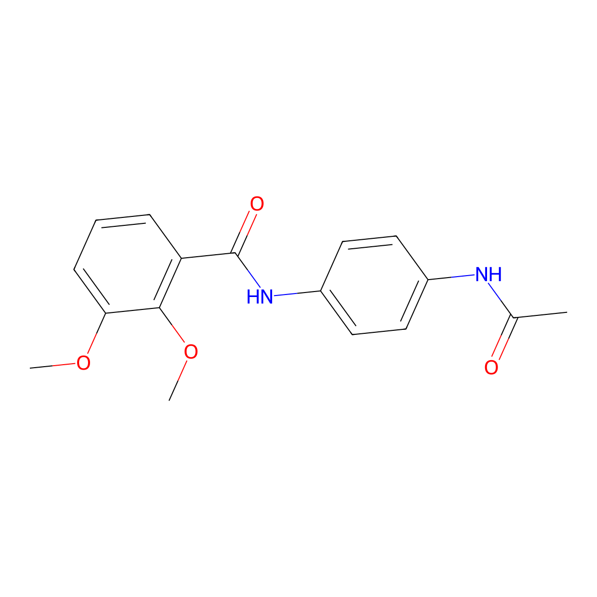 N-[4-(acetylamino)phenyl]-2,3-dimethoxybenzamide molecular structure, CAS 700853-24-3