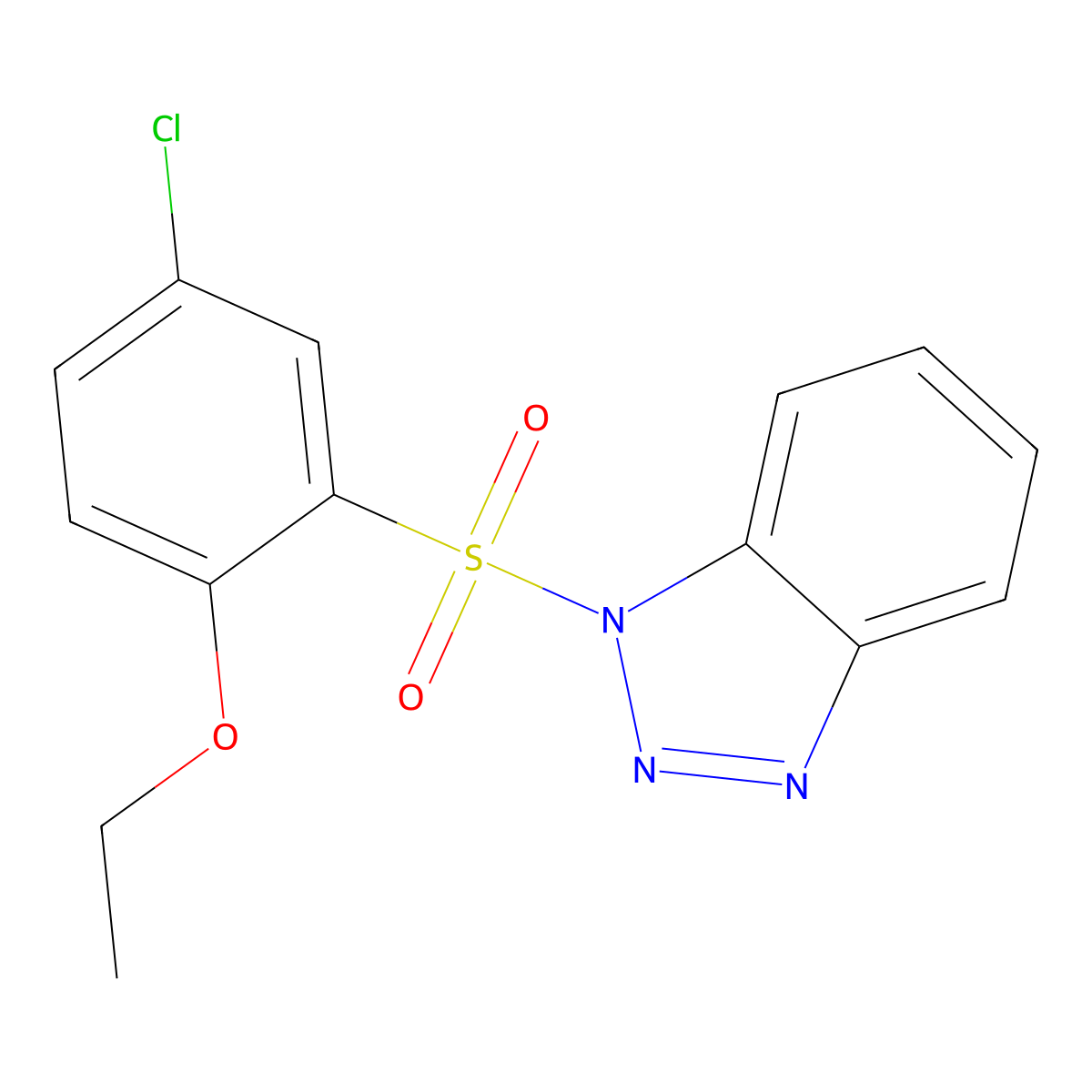 1-[(5-chloro-2-ethoxyphenyl)sulfonyl]-1H-1,2,3-benzotriazole molecular structure, CAS 700853-53-8