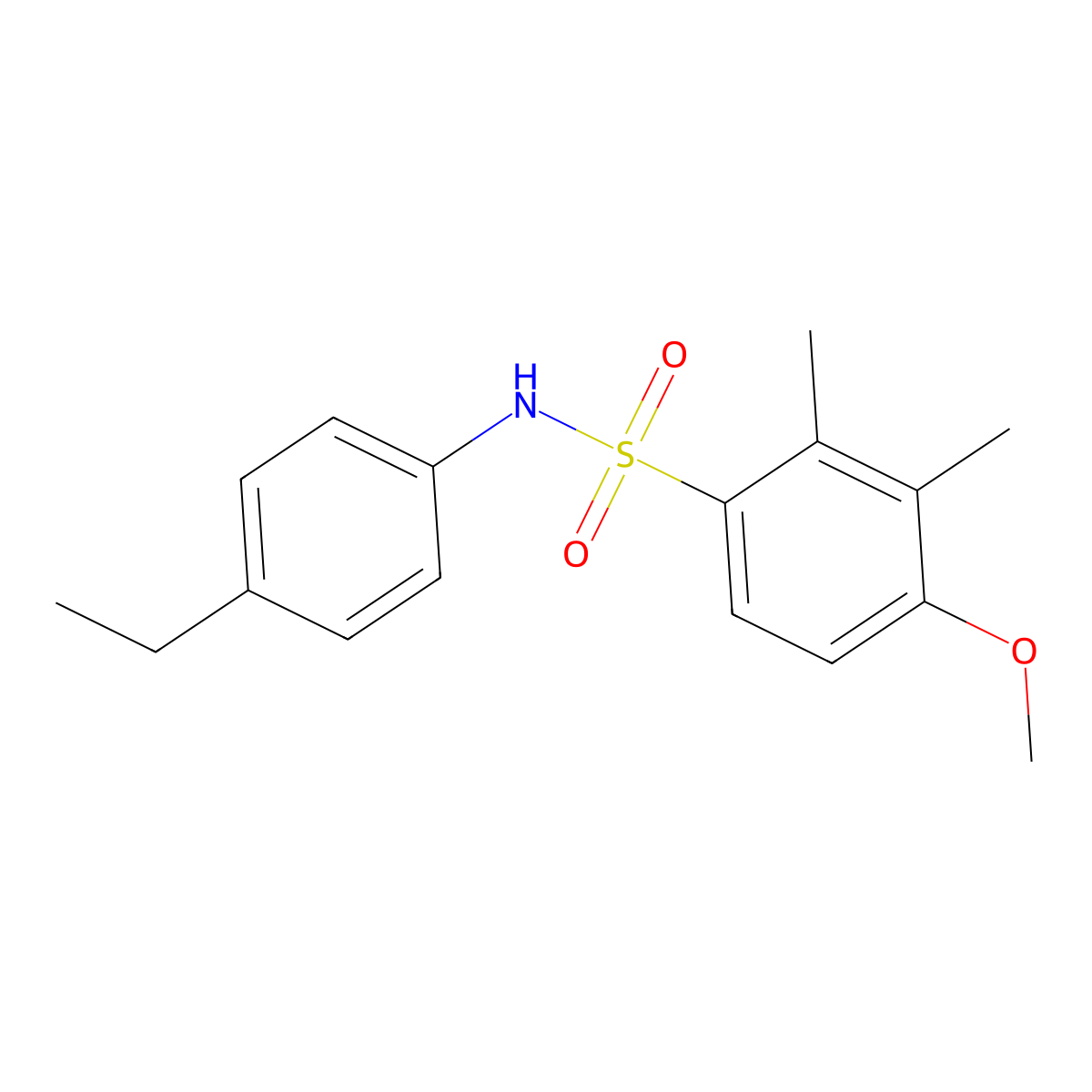 N-(4-ethylphenyl)-4-methoxy-2,3-dimethylbenzenesulfonamide molecular structure, CAS 700853-66-3