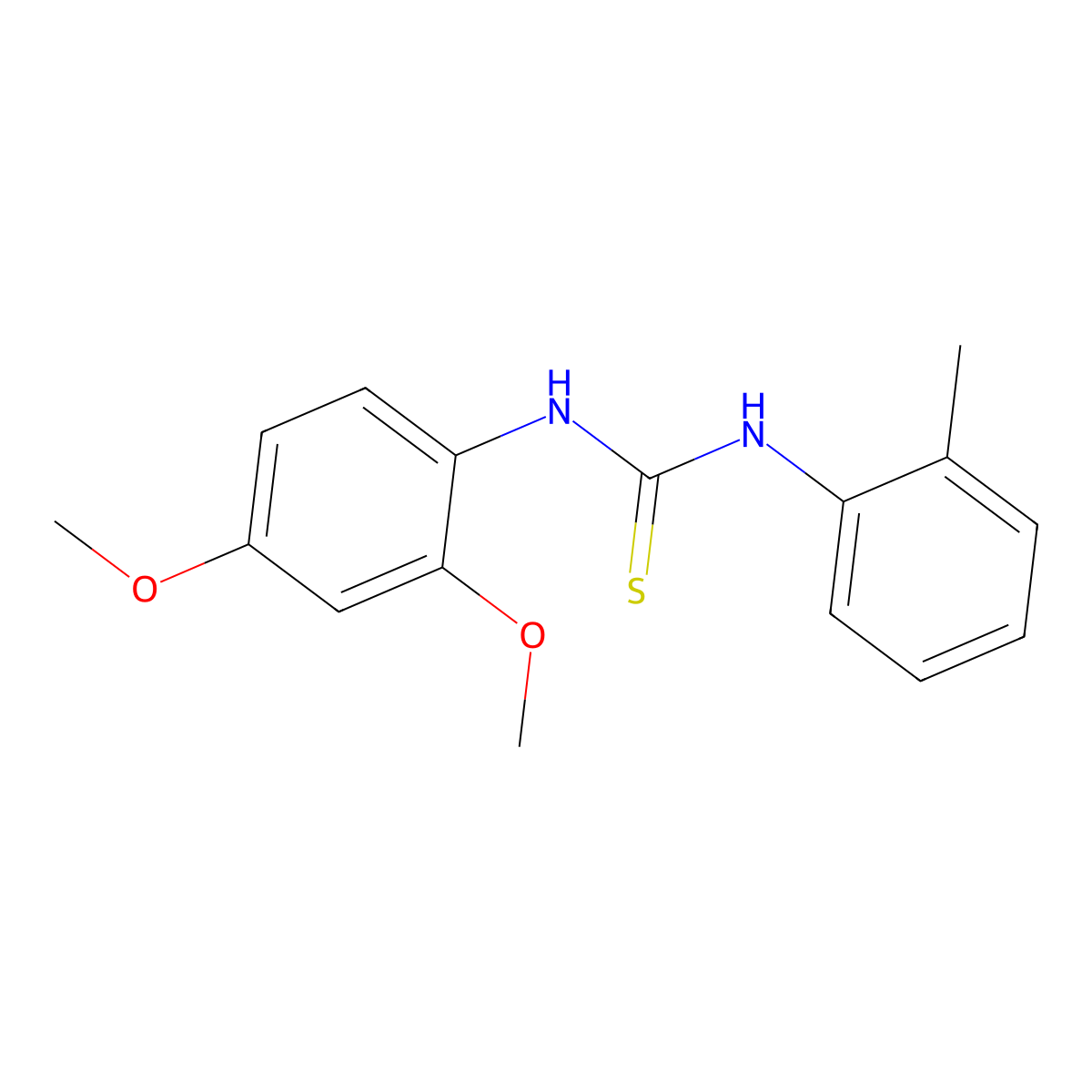 1-(2,4-Dimethoxyphenyl)-3-(2-methylphenyl)thiourea molecular structure, CAS 700853-72-1