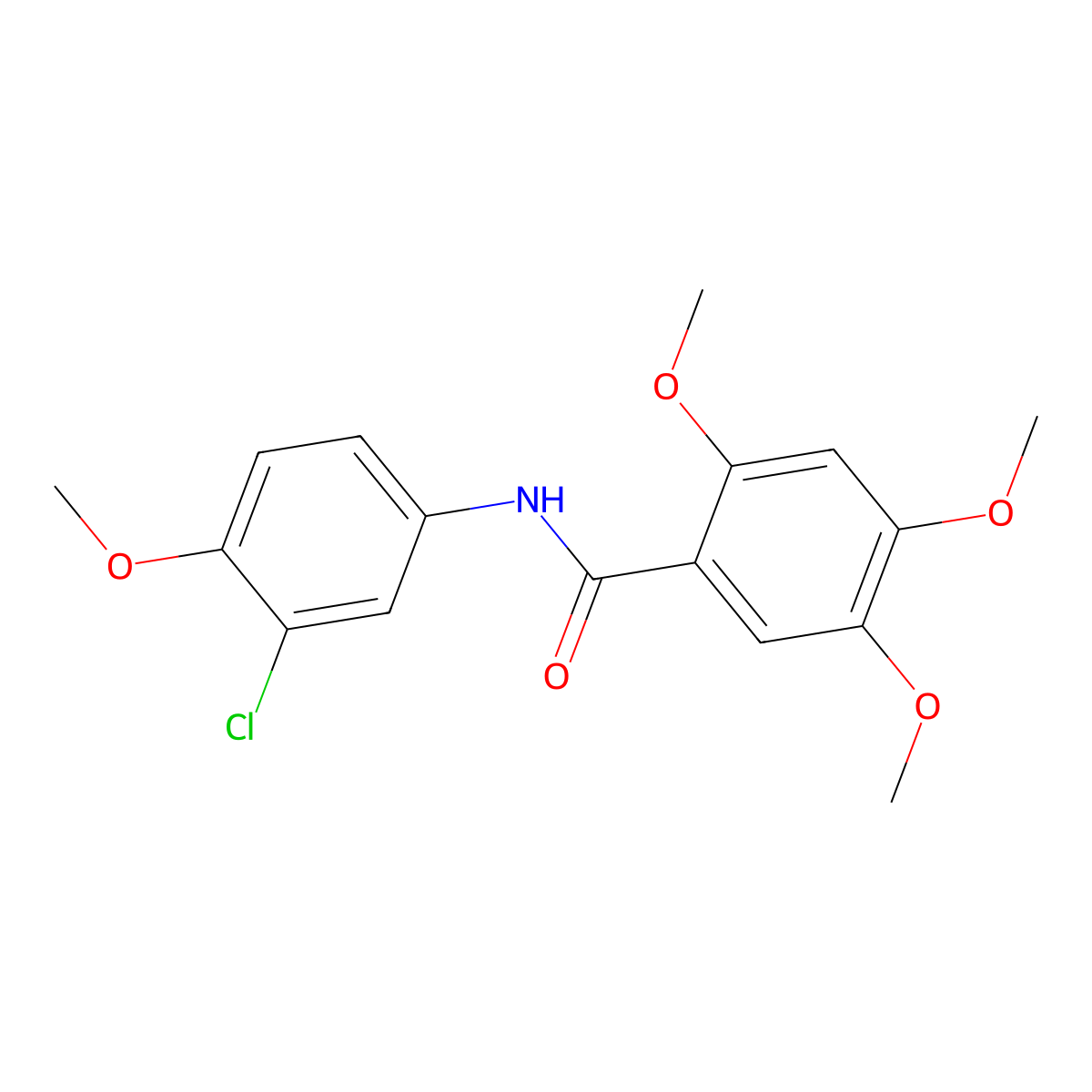 N-(3-chloro-4-methoxyphenyl)-2,4,5-trimethoxybenzamide molecular structure, CAS 700853-76-5