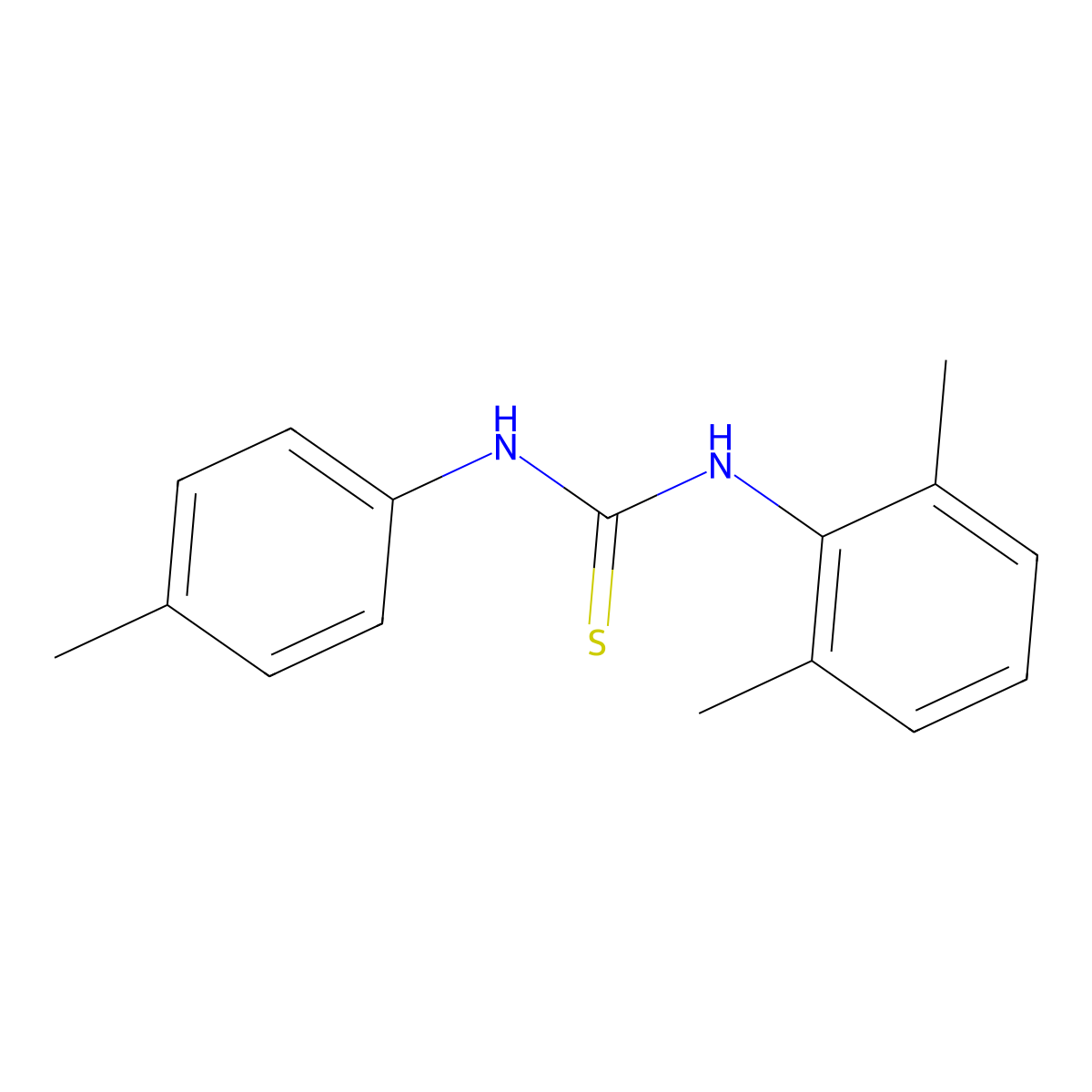 1-(2,6-Dimethylphenyl)-3-(4-methylphenyl)thiourea molecular structure, CAS 700853-86-7