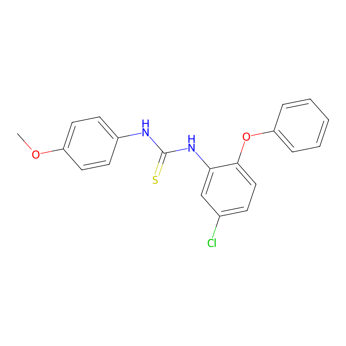 1-(5-Chloro-2-phenoxyphenyl)-3-(4-methoxyphenyl)thiourea molecular structure, CAS 700853-97-0