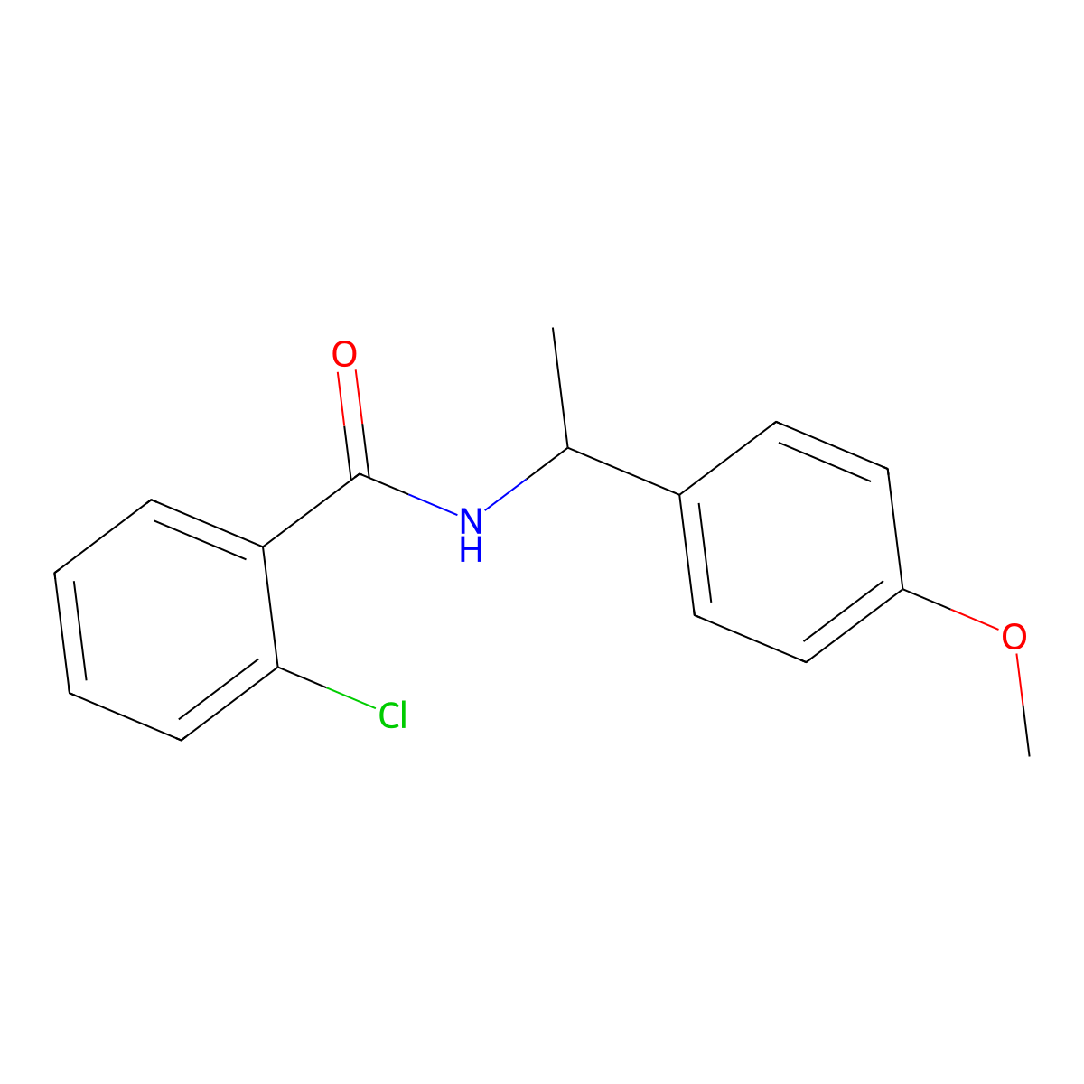 2-chloro-N-[1-(4-methoxyphenyl)ethyl]benzamide molecular structure, CAS 700854-02-0