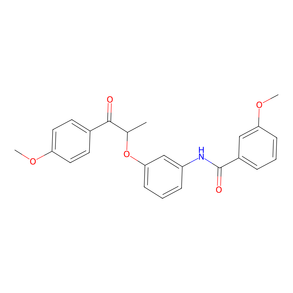 3-methoxy-N-[3-[1-(4-methoxyphenyl)-1-oxopropan-2-yl]oxyphenyl]benzamide molecular structure, CAS 700854-03-1