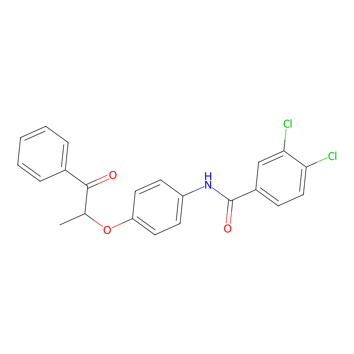 3,4-dichloro-N-[4-(1-oxo-1-phenylpropan-2-yl)oxyphenyl]benzamide molecular structure, CAS 700854-06-4