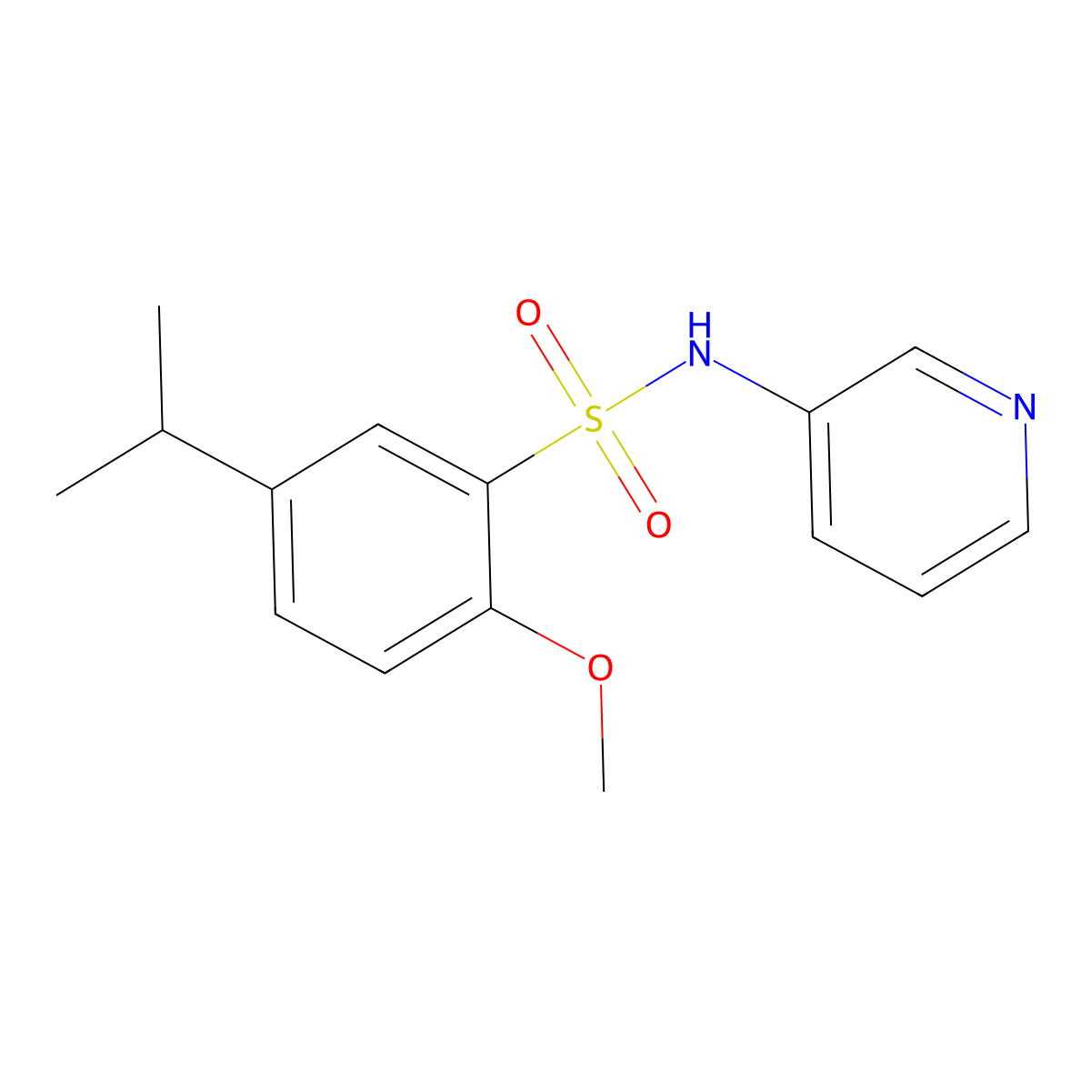 5-Isopropyl-2-methoxy-N-pyridin-3-yl-benzenesulfonamide molecular structure, CAS 700854-09-7