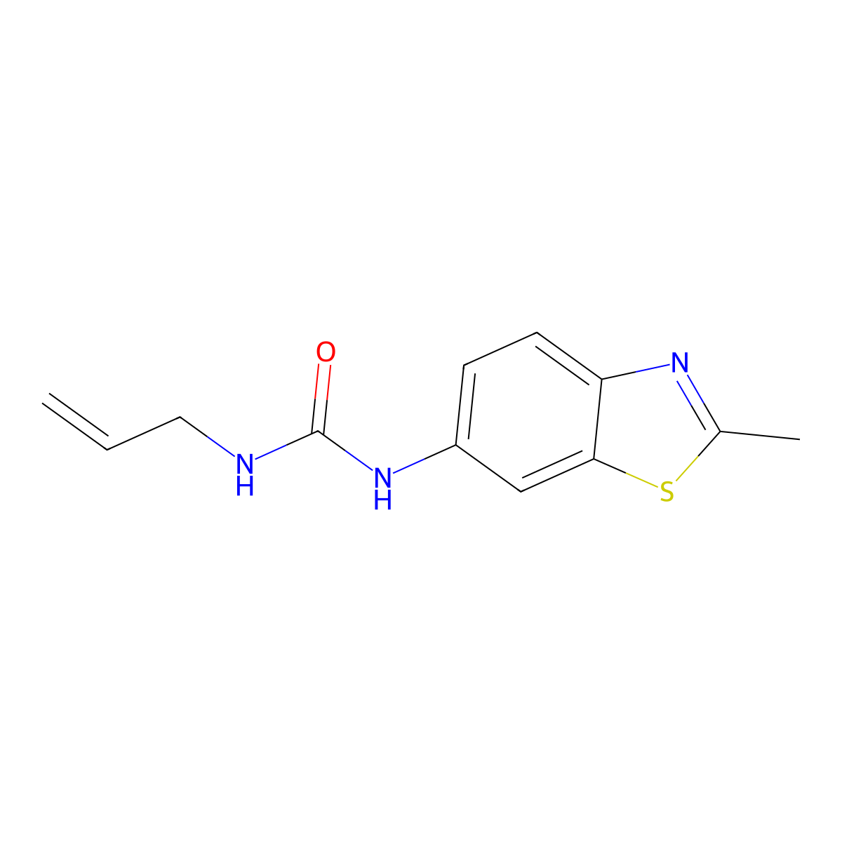 N-allyl-N'-(2-methyl-1,3-benzothiazol-6-yl)urea molecular structure, CAS 700854-32-6