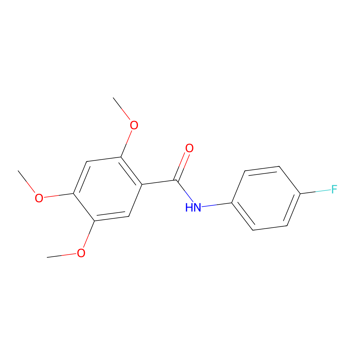 N-(4-fluorophenyl)-2,4,5-trimethoxybenzamide molecular structure, CAS 700854-42-8