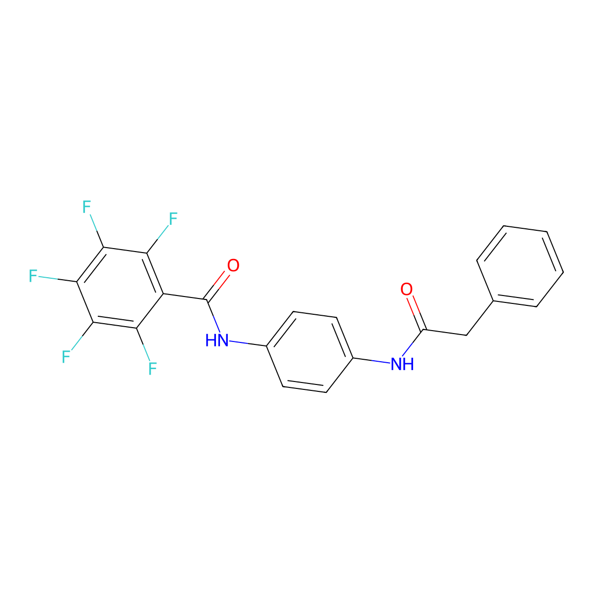 2,3,4,5,6-pentafluoro-N-{4-[(phenylacetyl)amino]phenyl}benzamide molecular structure, CAS 700854-49-5
