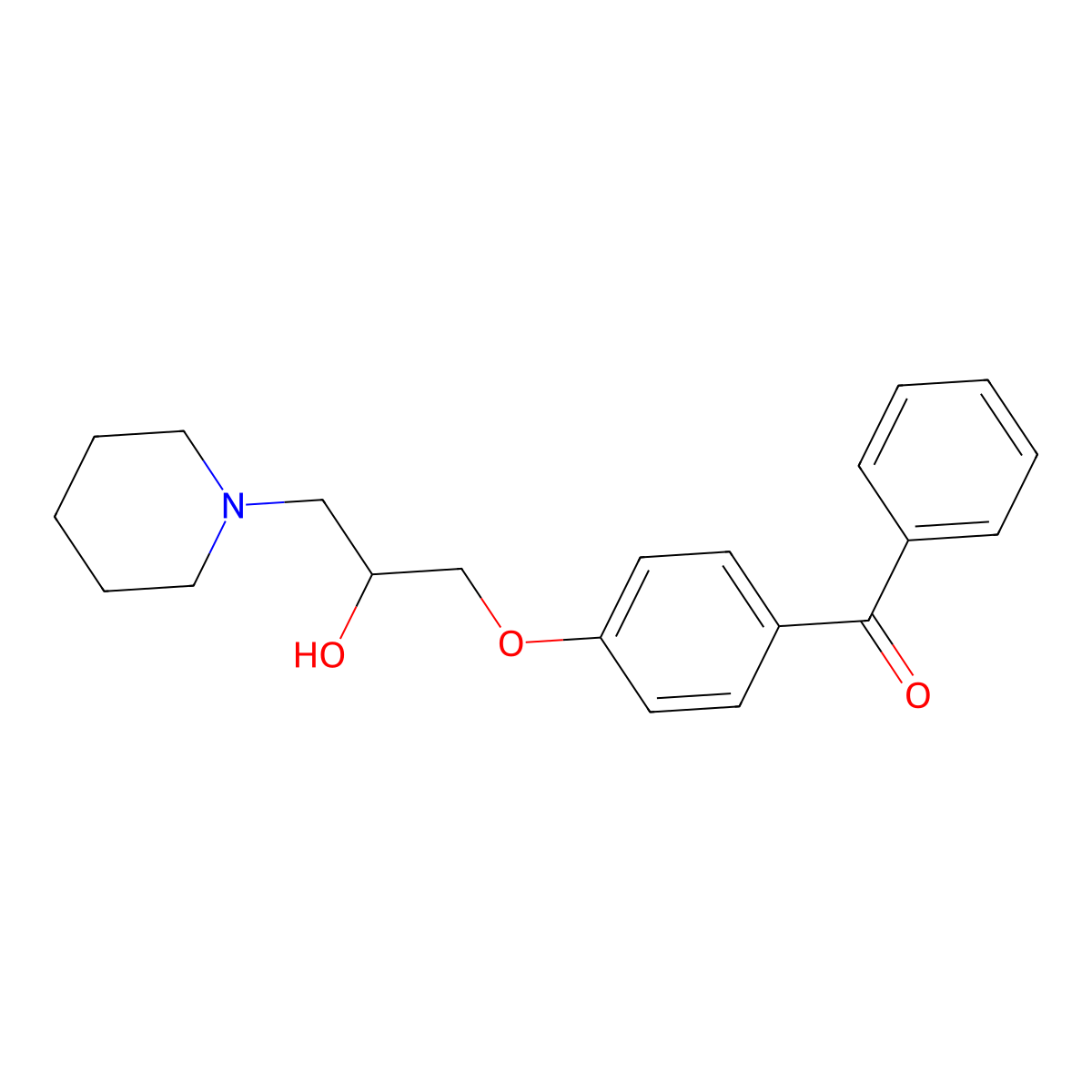 1-(4-Benzoylphenoxy)-3-(piperidin-1-yl)propan-2-ol molecular structure, CAS 700854-58-6