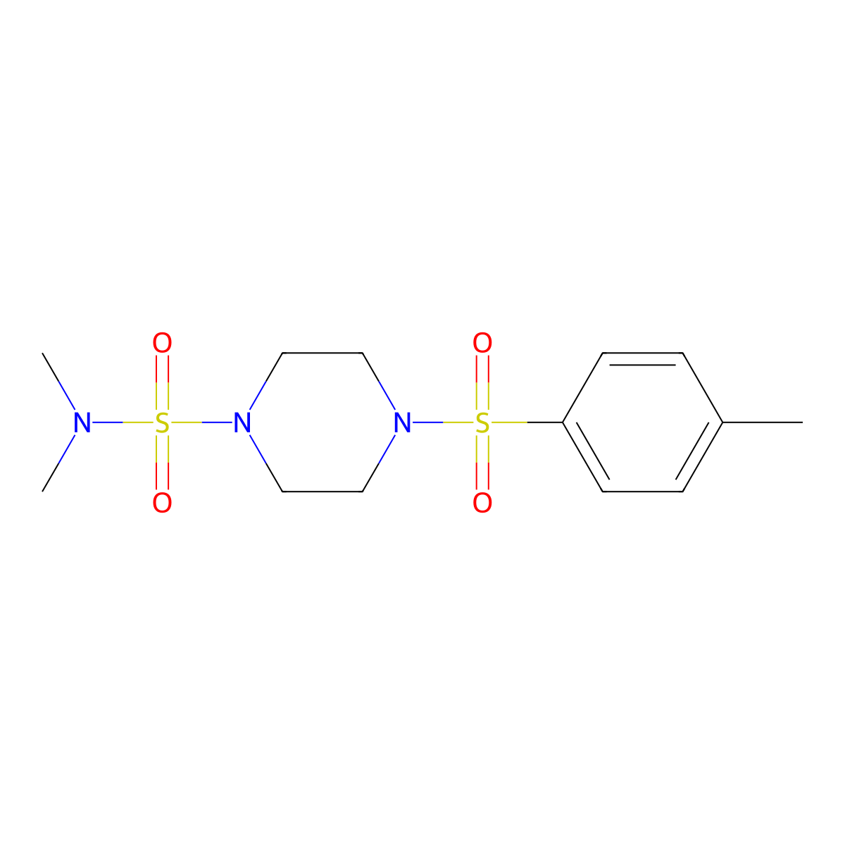 N,N-dimethyl-4-[(4-methylphenyl)sulfonyl]-1-piperazinesulfonamide molecular structure, CAS 700854-72-4