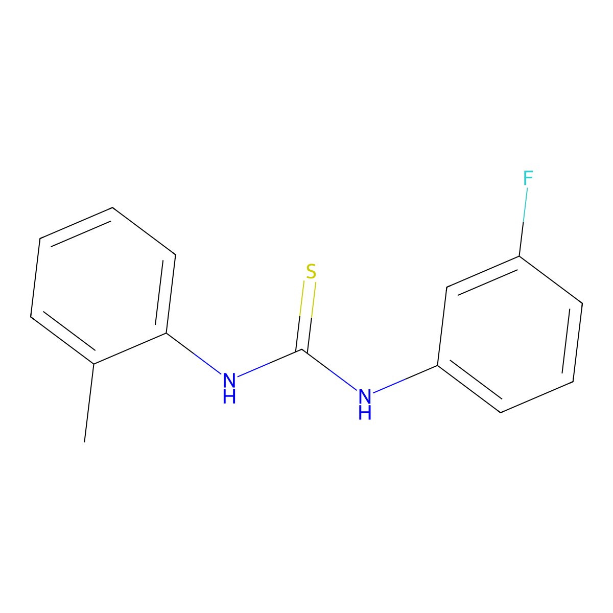 1-(3-Fluorophenyl)-3-(2-methylphenyl)thiourea molecular structure, CAS 700854-91-7