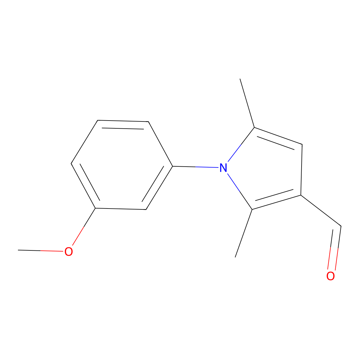 1-(3-Methoxy-phenyl)-2,5-dimethyl-1H-pyrrole-3-carbaldehyde molecular structure, CAS 700854-99-5