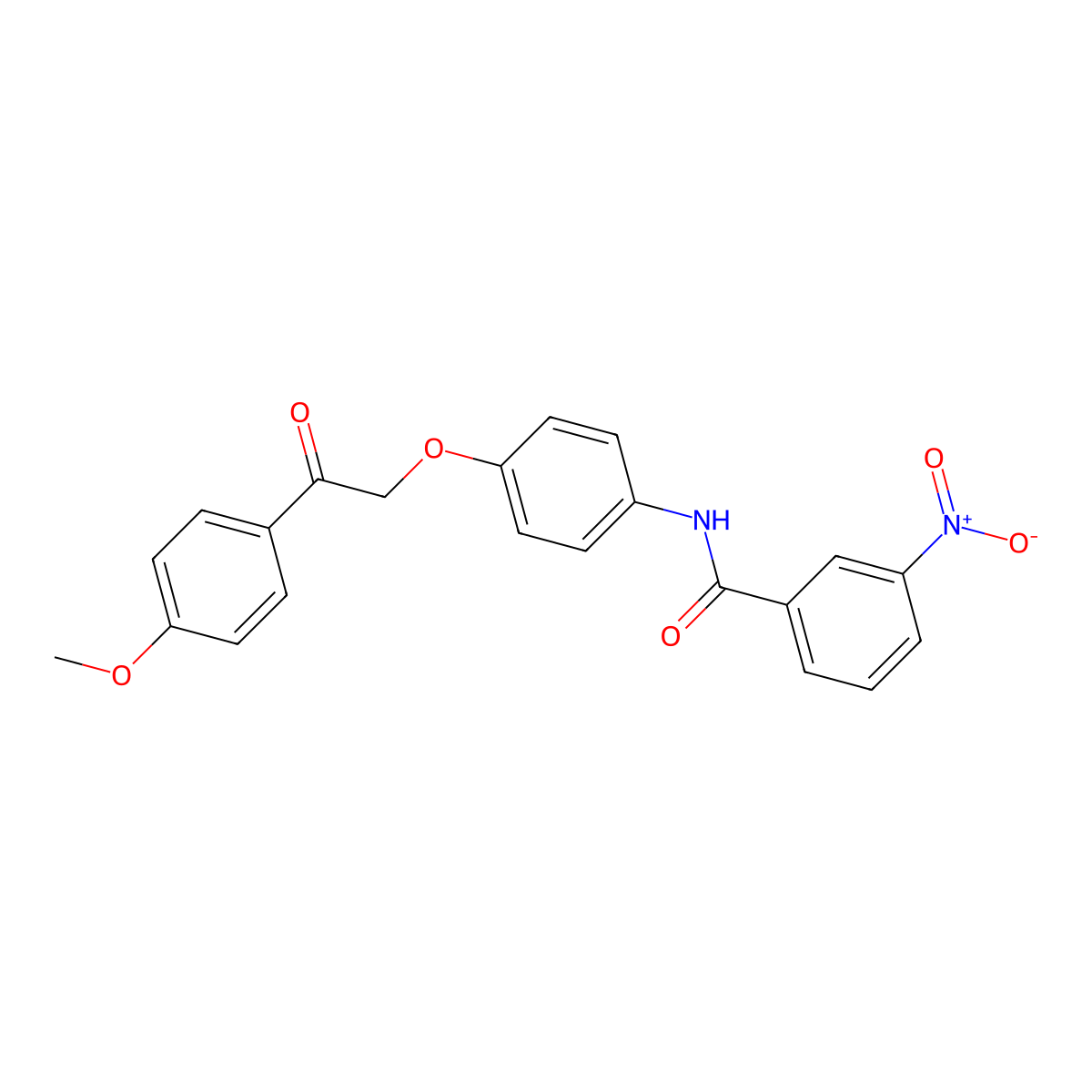 N-[4-[2-(4-methoxyphenyl)-2-oxoethoxy]phenyl]-3-nitrobenzamide molecular structure, CAS 700855-21-6