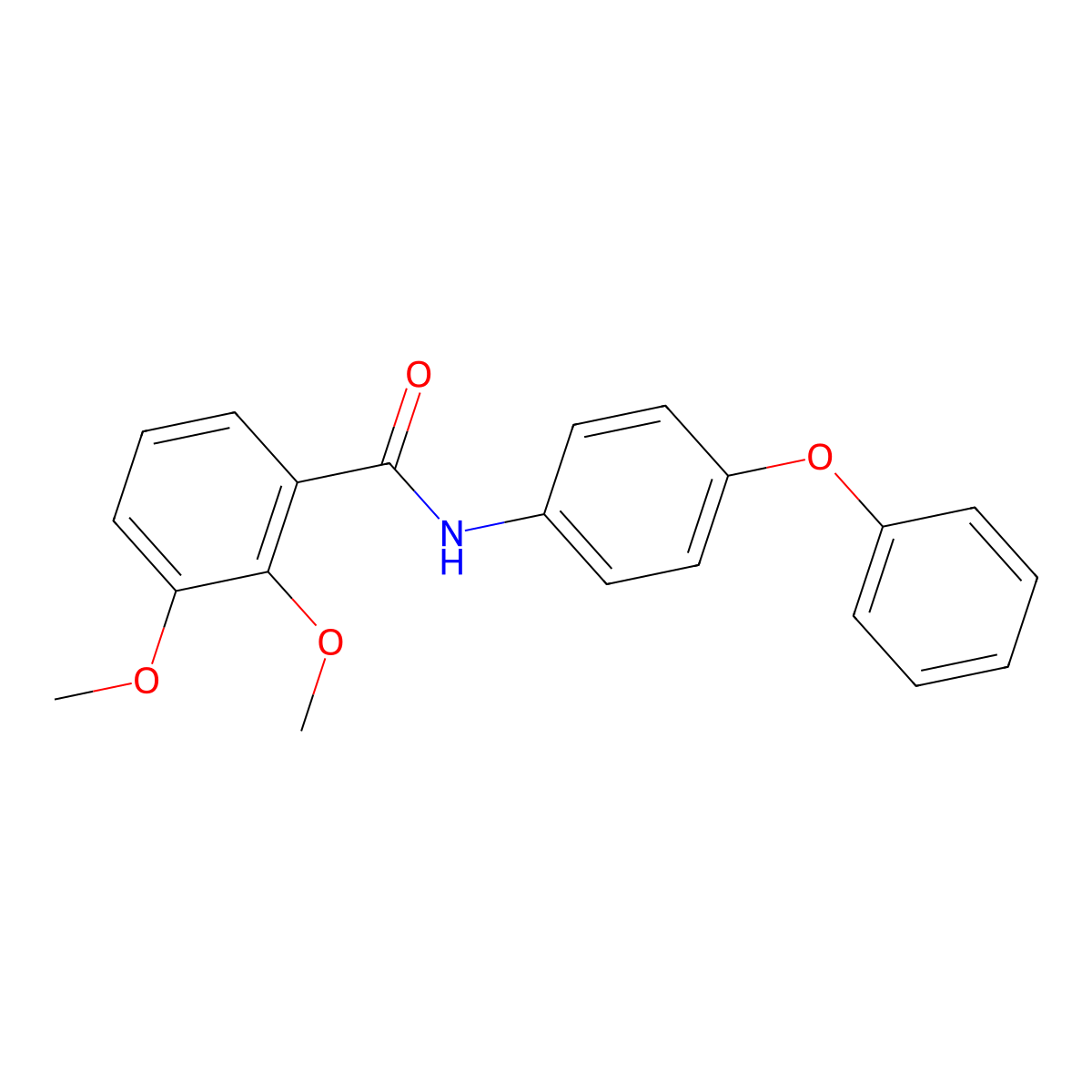 2,3-dimethoxy-N-(4-phenoxyphenyl)benzamide molecular structure, CAS 700855-23-8