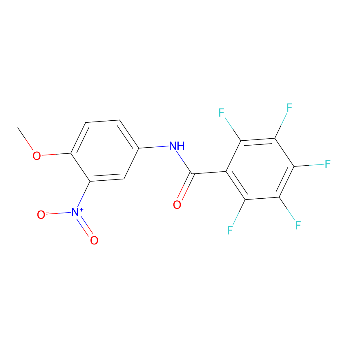 2,3,4,5,6-pentafluoro-N-(4-methoxy-3-nitrophenyl)benzamide molecular structure, CAS 700855-54-5