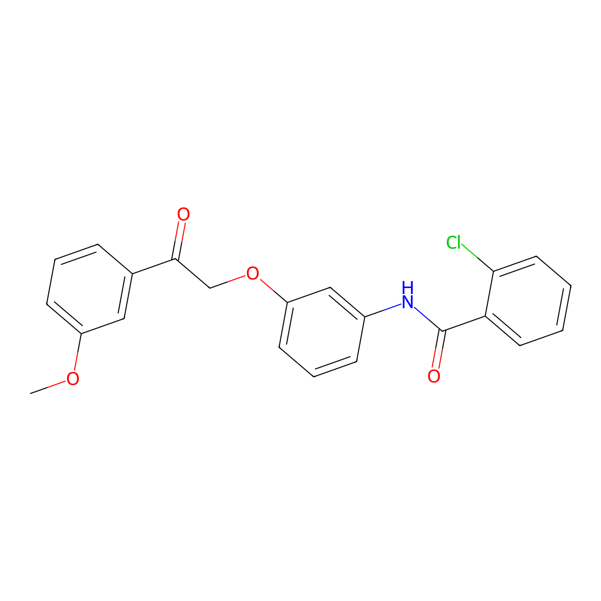 2-chloro-N-[3-[2-(3-methoxyphenyl)-2-oxoethoxy]phenyl]benzamide molecular structure, CAS 700855-58-9