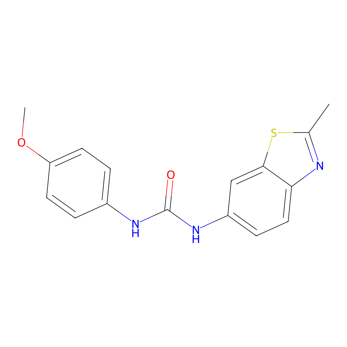1-(4-Methoxyphenyl)-3-(2-methyl-1,3-benzothiazol-6-yl)urea molecular structure, CAS 700855-64-7