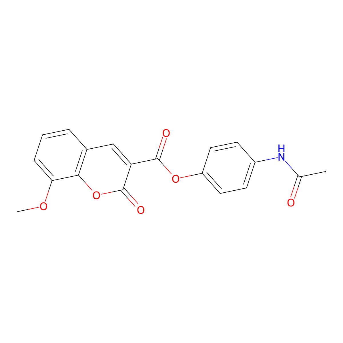 4-acetamidophenyl 8-methoxy-2-oxo-2H-chromene-3-carboxylate molecular structure, CAS 700855-77-2
