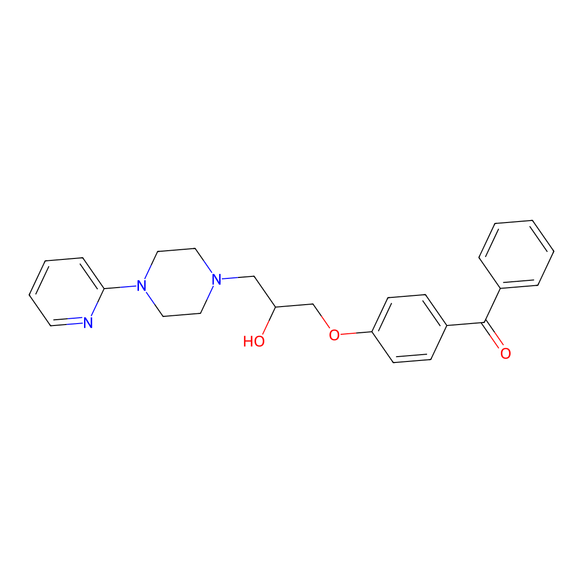 1-(4-Benzoylphenoxy)-3-[4-(pyridin-2-yl)piperazin-1-yl]propan-2-ol molecular structure, CAS 700855-99-8