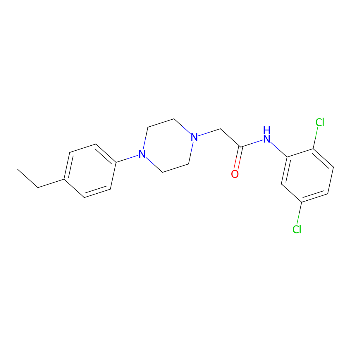 N-(2,5-dichlorophenyl)-2-[4-(4-ethylphenyl)piperazin-1-yl]acetamide molecular structure, CAS 700856-02-6