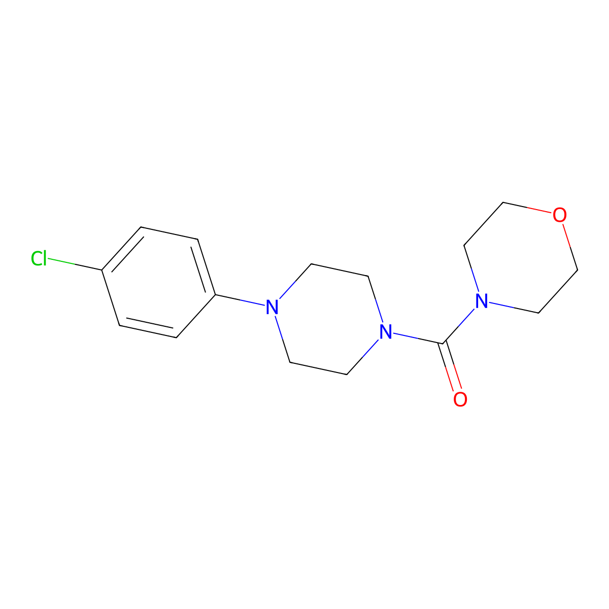 [4-(4-Chlorophenyl)piperazin-1-yl](morpholin-4-yl)methanone molecular structure, CAS 700856-05-9