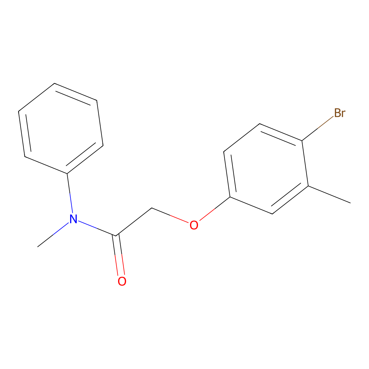 2-(4-bromo-3-methylphenoxy)-N-methyl-N-phenylacetamide molecular structure, CAS 700856-15-1