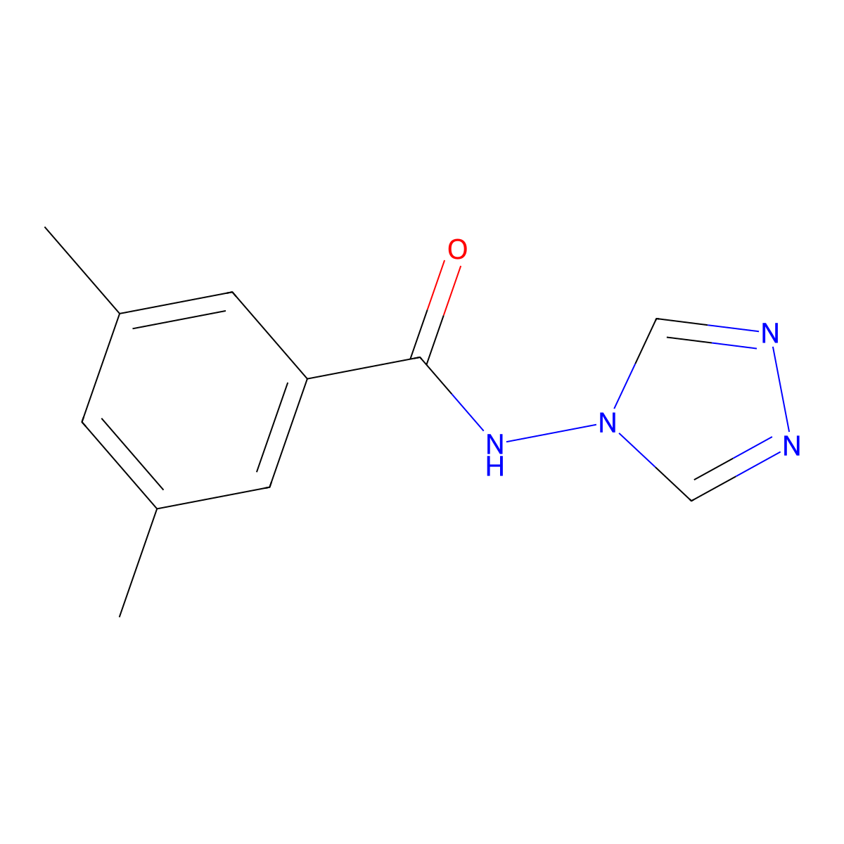3,5-dimethyl-N-(1,2,4-triazol-4-yl)benzamide molecular structure, CAS 700856-38-8