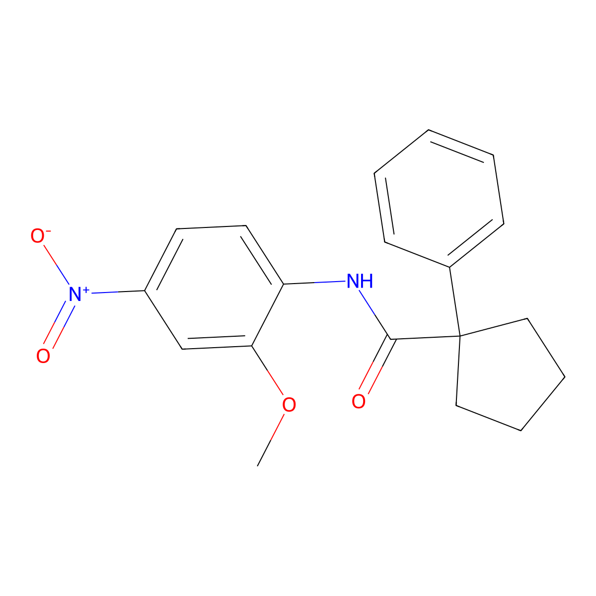 N-(2-methoxy-4-nitrophenyl)-1-phenylcyclopentane-1-carboxamide molecular structure, CAS 700856-39-9